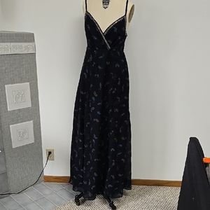 Elegant Black and Blue Women's Dress